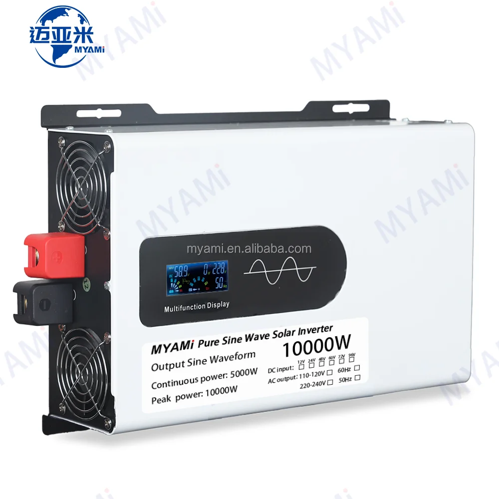 

MYAMi 10000W Voltage Converter Factory Price 24V 48V 60V 72V Dc To 110V 220V Pure Sine Wave Inverter Solar Car Power Inverters