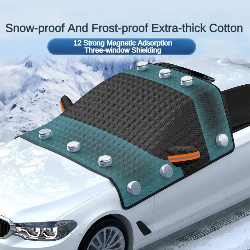 Car Windshield Snow Cover Automobile Anti Freeze Snow Windshield Covers Magnetic Snow Shield Windproof Snow Cover For Vehicles