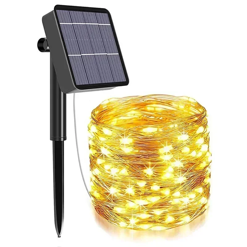 

LED Solar Outdoor Waterproof Copper Wire String Lights Christmas Decoration Ground Garden Ambience Wiring Free String Lights