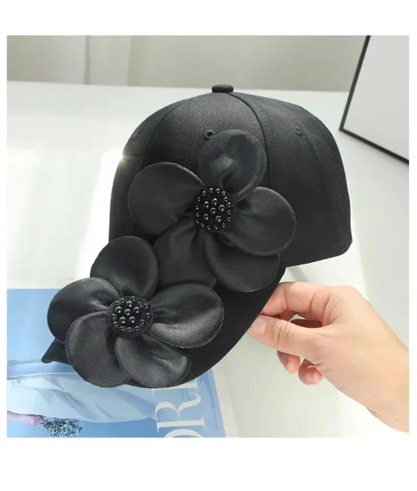 202406 new ins fashion original design soft cotton big flower daily travel lady shade baseball hat women leisure visors cap