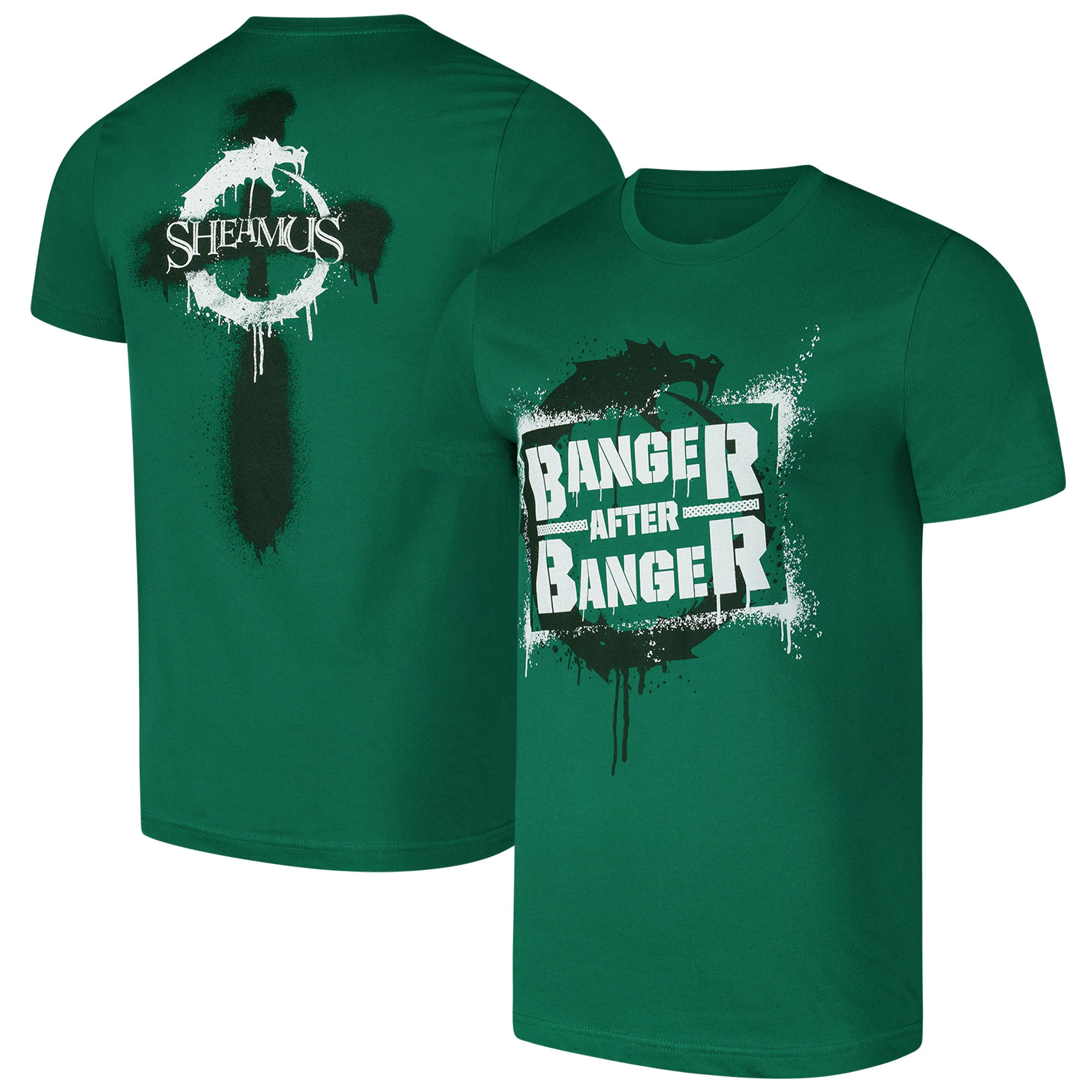 New Men's Forest Green Sheamus Banger After Banger T-Shirt For Children's Street Sports Plus Size Fashionable Round Neck Top