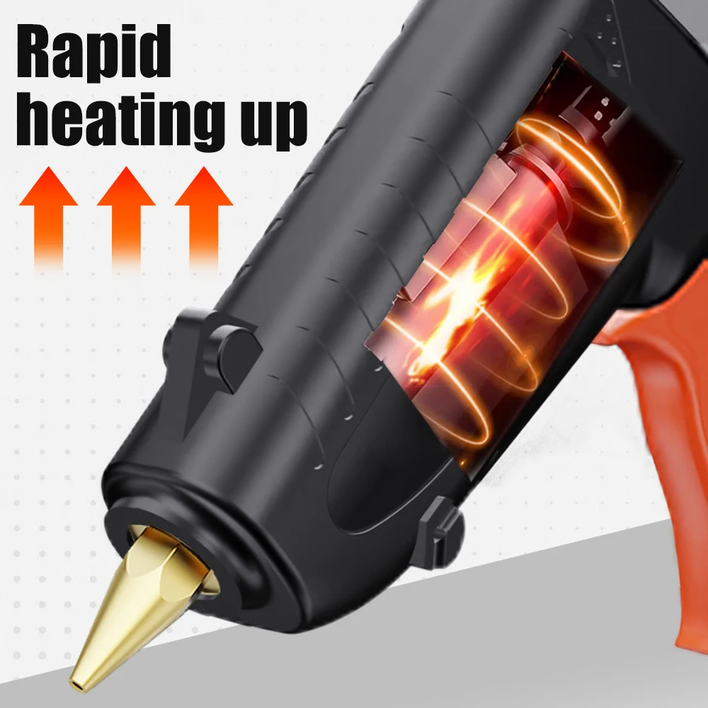 150W เกรดอุตสาหกรรม Hot Melt กาวปืน DIY ไฟฟ้า Hot Melt Gun 150 ℃   ครัวเรือน Handmade ขนาดเล็กกาวปืนไฟฟ้าซ่อมเครื่องมือ