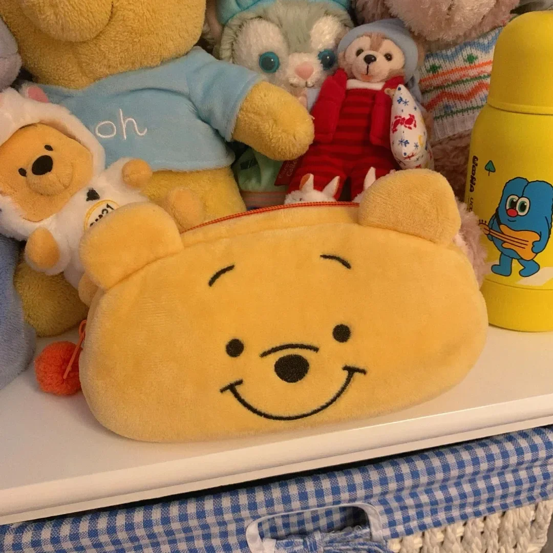 المبيعات الساخنة ويني ذا بوه مقلمة Kawaii سعة كبيرة تخزين سطح المكتب قلم كارتون حقيبة مستحضرات التجميل القرطاسية هدية للأطفال