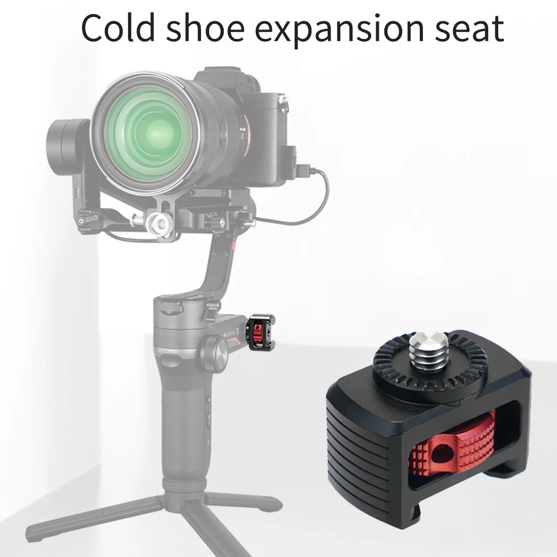 Verstellbare Kaltschuh-Verlängerungsplatte für ZHIYUN Weebills Gimbal 1/4 Zoll Schraube Arri Schnellwechselhalterung für Monitor-Mikrofon-Videoleuchte – Detail 7