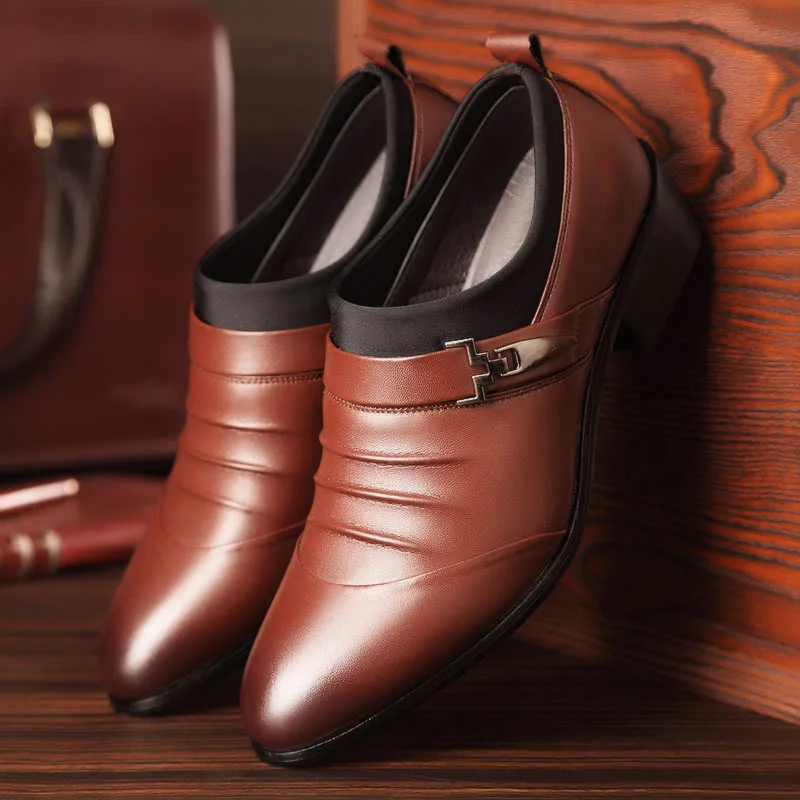 Men Shoes Classic Dress Shoes Luxury Oxfords Leather Shoes for Men Business Casual Loafers Plus Size Wedding Formal Shoe Zapatos