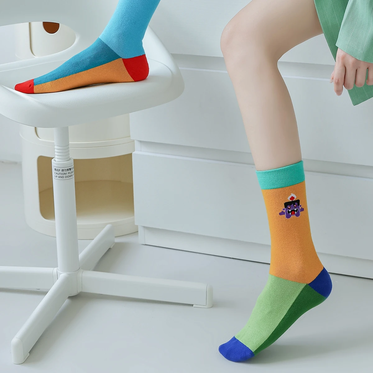 

Cartoon AB Love Boho Soft Short Socks Dance Outfits Couples Hipster Athletic Ankle Socks Absorb Sweat Tube Socks High Quality