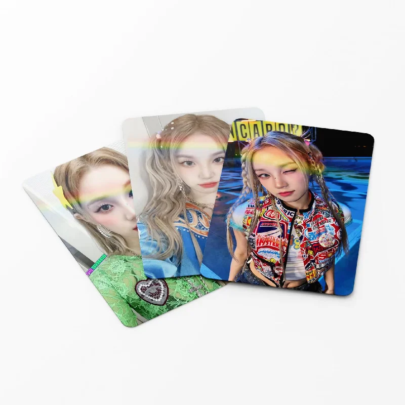 55pcs/set KPOP (G)I-DLE Laser Lomo Card High Quality HD Double Side Printed Photo Cards SONG YUQI Fans Gift