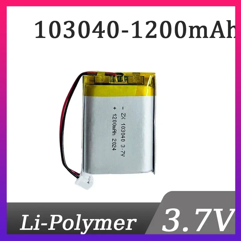 

Real Capacity 1200mAh 103040 3.7V Polymer Lithium Rechargeable Battery for GPS Navigator MP5 Bluetooth Headset PS4