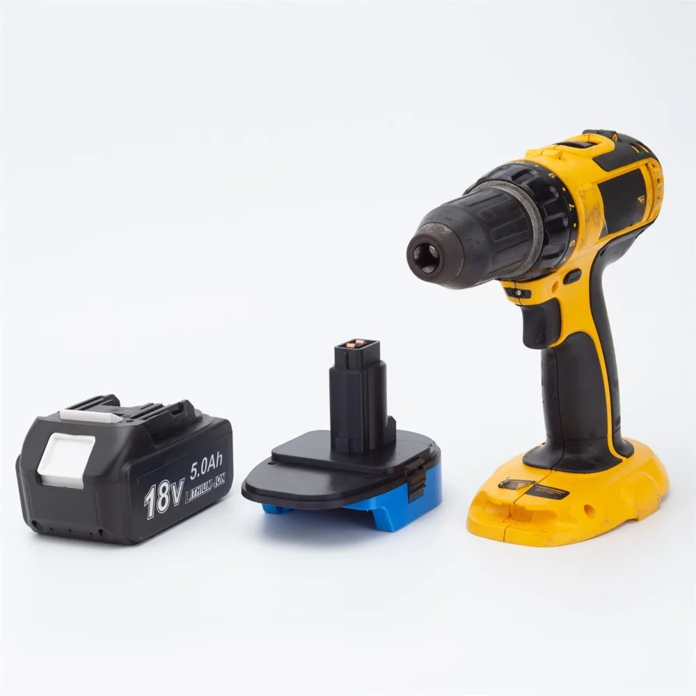 Imagem -02 - Adaptador Conversor para Bateria de Íon-lítio Makita 18v para Dewalt 18v Ni-cd Ni-mh Acessório de Ferramentas de Furadeira Elétrica sem Fio Apenas Adaptador