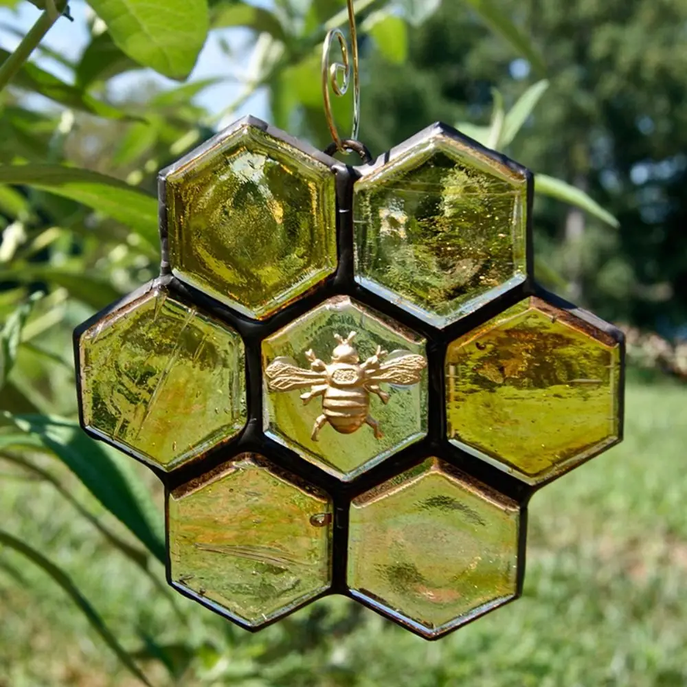 

Dripping Glue Process Light Catcher Fashion Creative Colored Sun Catcher Bee Decoration Pendant For Outdoor