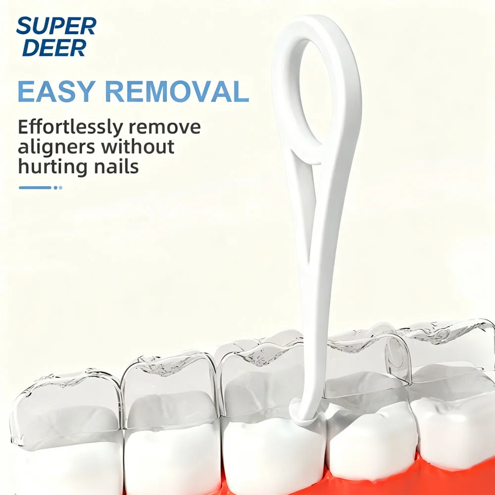 1/2/5/10pcs Plastic Invisible Braces Extractor Hook Denture Snap on veneers Clear aligners Invisalign Removal Tool