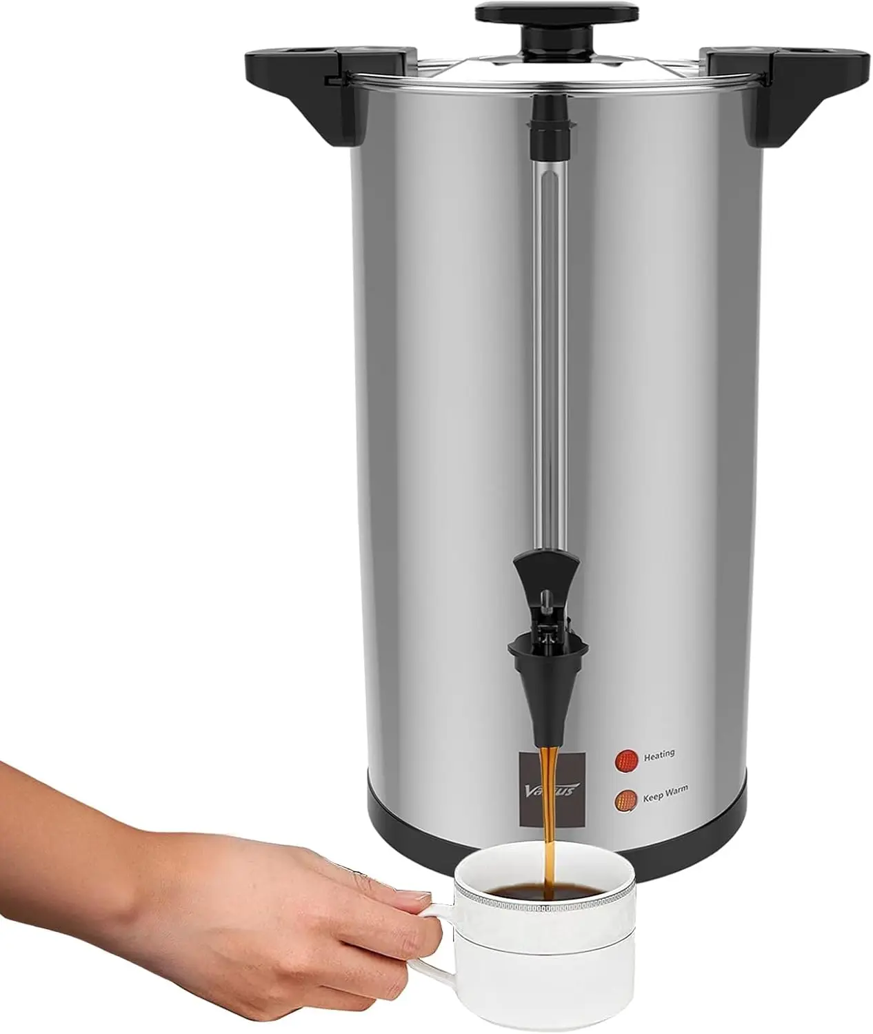 

Valgus Commercial Grade Stainless Steel 80-Cup 12L Percolate Coffee Urn Coffee Maker with Automatic Temperature Control Hot