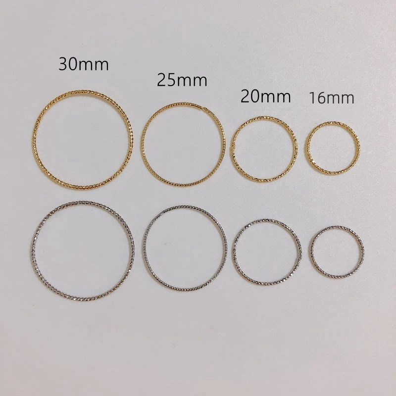 

The new copper electroplated hollow simple retro twist circle handmade DIY jewelry earrings accessories material