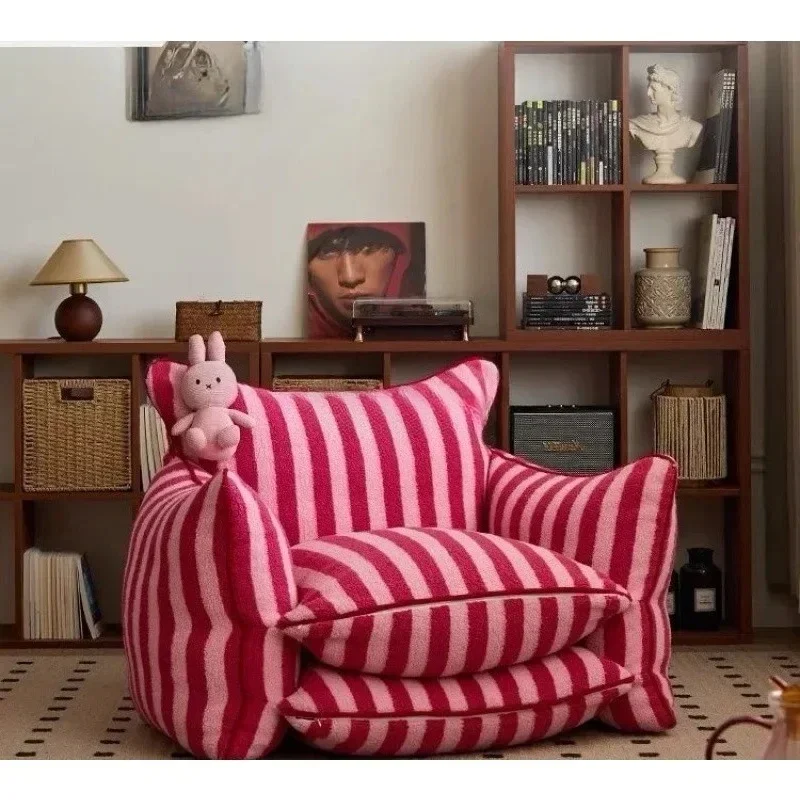 New Simple Striped Lazy Sofa - Home Tatami Recliner, Plegable Giant Bean Bag Chair