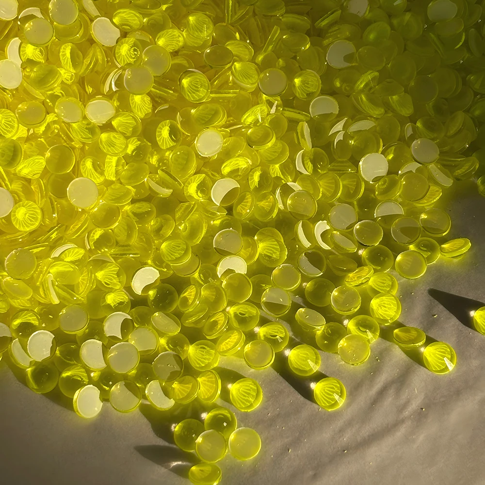 PUBRILEX Kristall-Neon-Strasssteine aus Glas, nicht heißklebend, flache Rückseite, fluoreszierende Strasssteine, DIY-Ornamente, Dekorationssteine für Kleidung – Detail 5