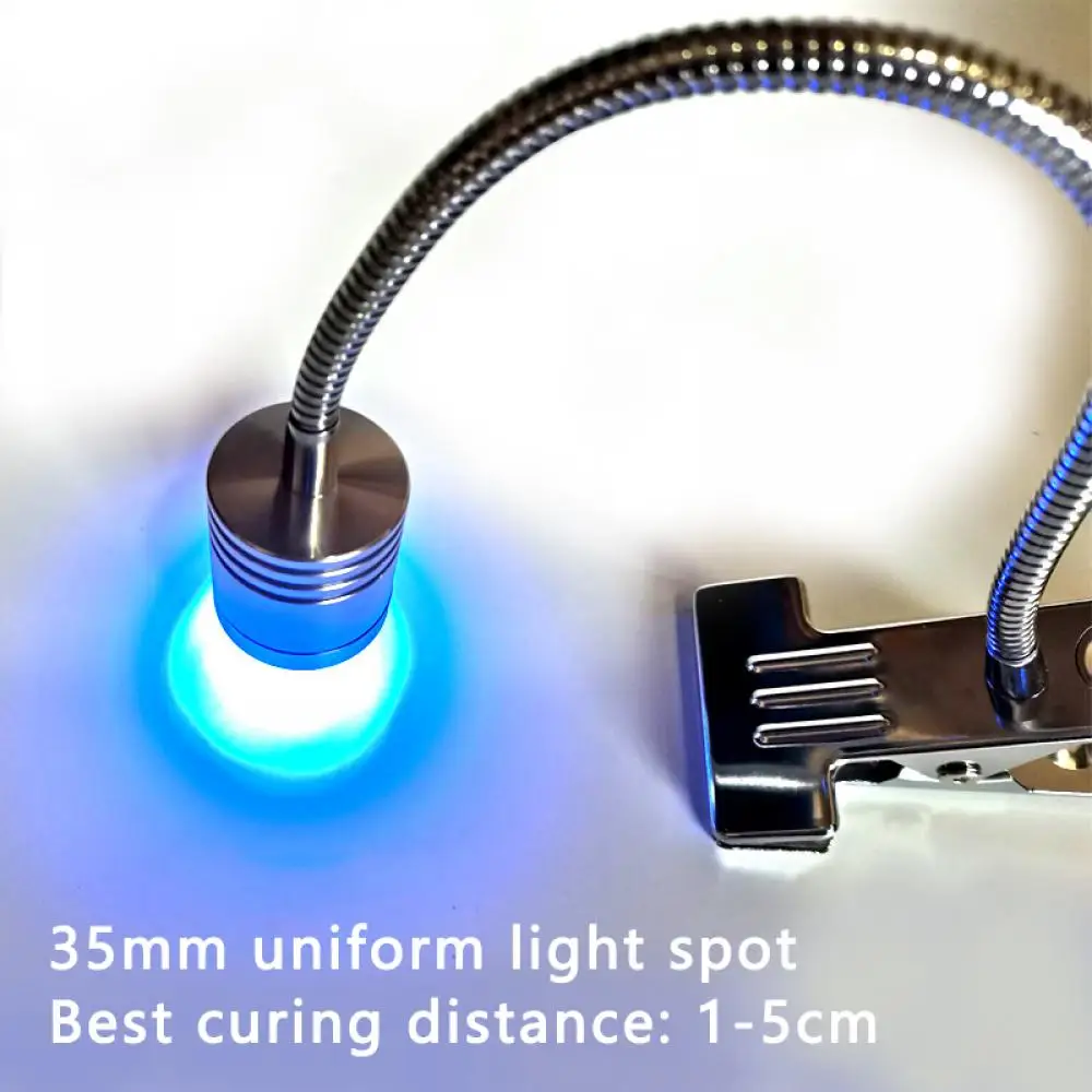 10W High-Power UV Light 395nm 365nm Curing Lamp Shadowless Glue Glass Acrylic Green Oil Curing Mobile Phone Repair Curing Light