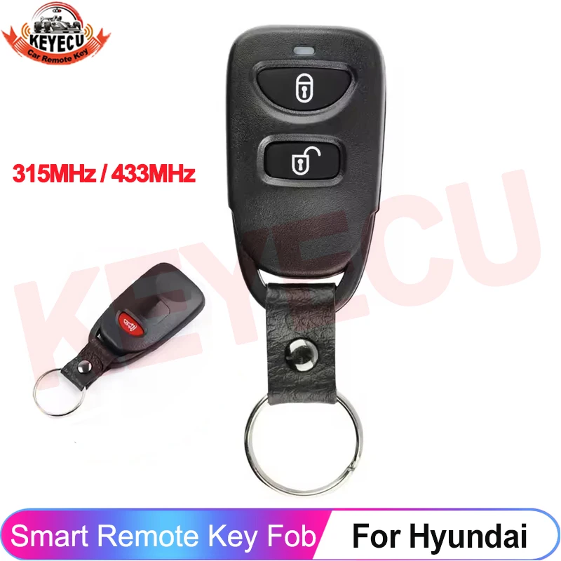 

KEYECU 2+1 3 кнопки 315 МГц / 433 МГц для Hyundai Tucson Santa Fe 2005 2006 2007 2008 2009 2010 2011, брелок дистанционного управления OSLOKA-850T