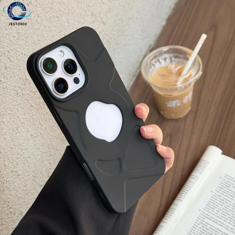 

New irregular magnetic phone case with missing label for 17 16 15 14Plus 13 12 11 Pro Max, all inclusive anti drop case