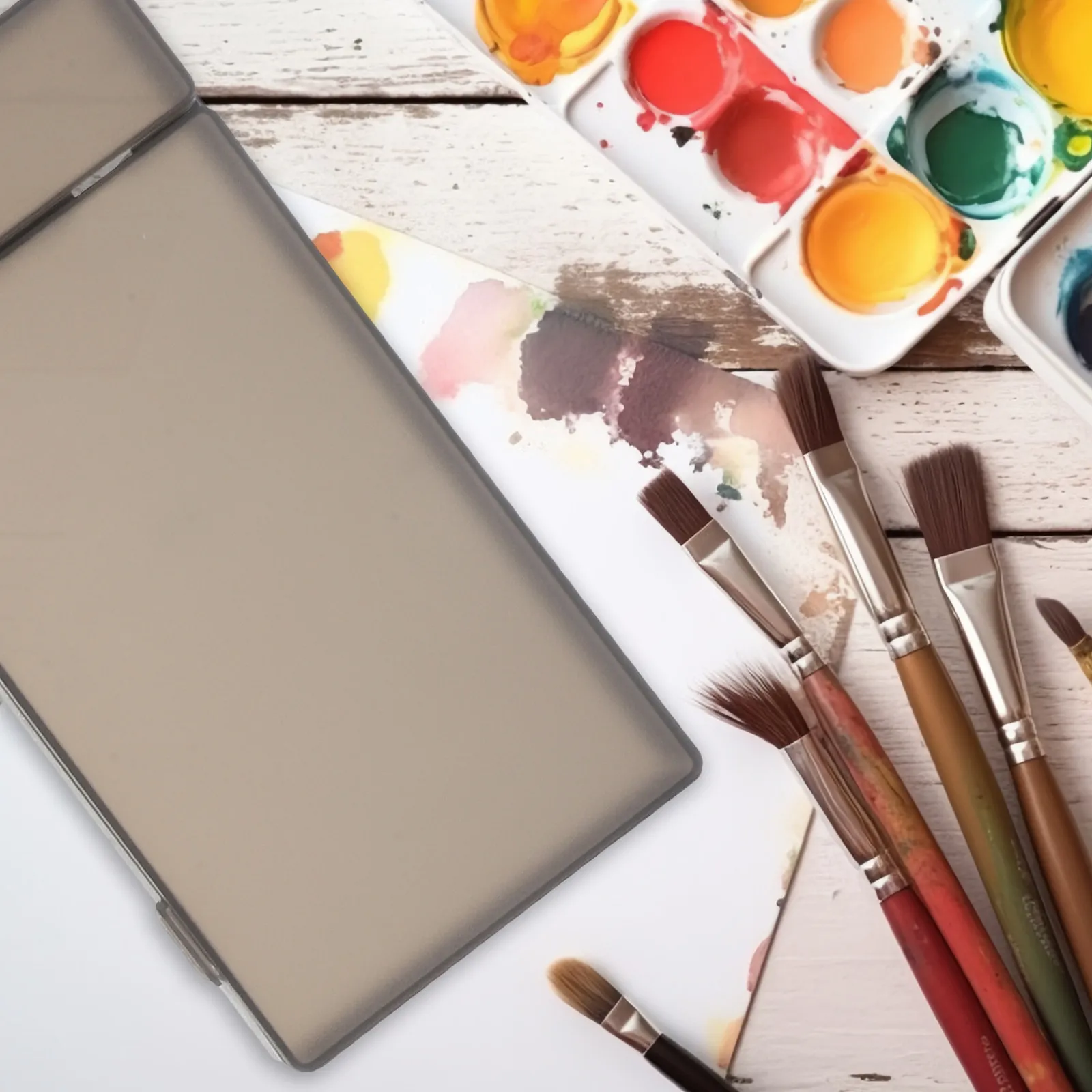 

Portable Paint Palette Moisture Retaining Airtight Lid Easy Carry Acrylic Oil Painting Art Supplies Wet Palette Sponge