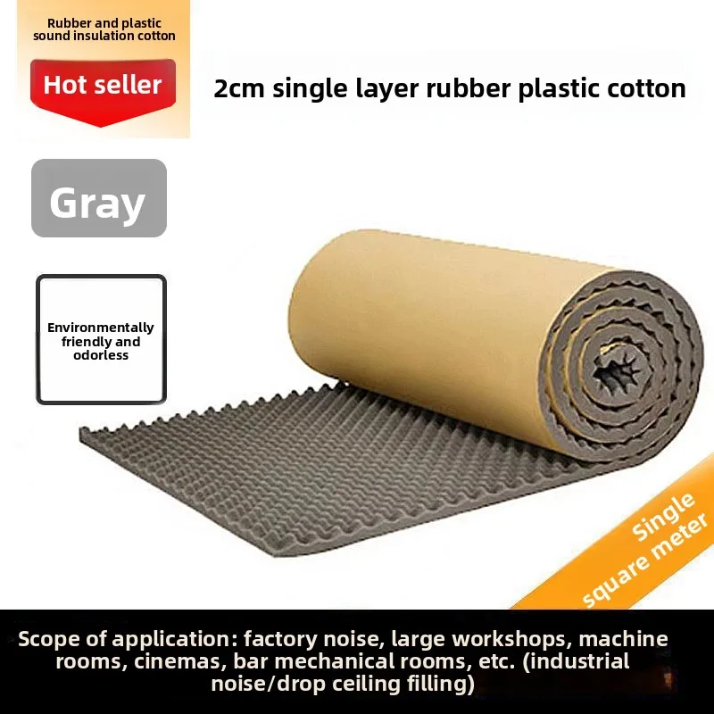 Schiuma fonoassorbente autoadesiva per uso a parete Materiale super silenzioso e per la riduzione del rumore Scheda fonoassorbente ignifuga