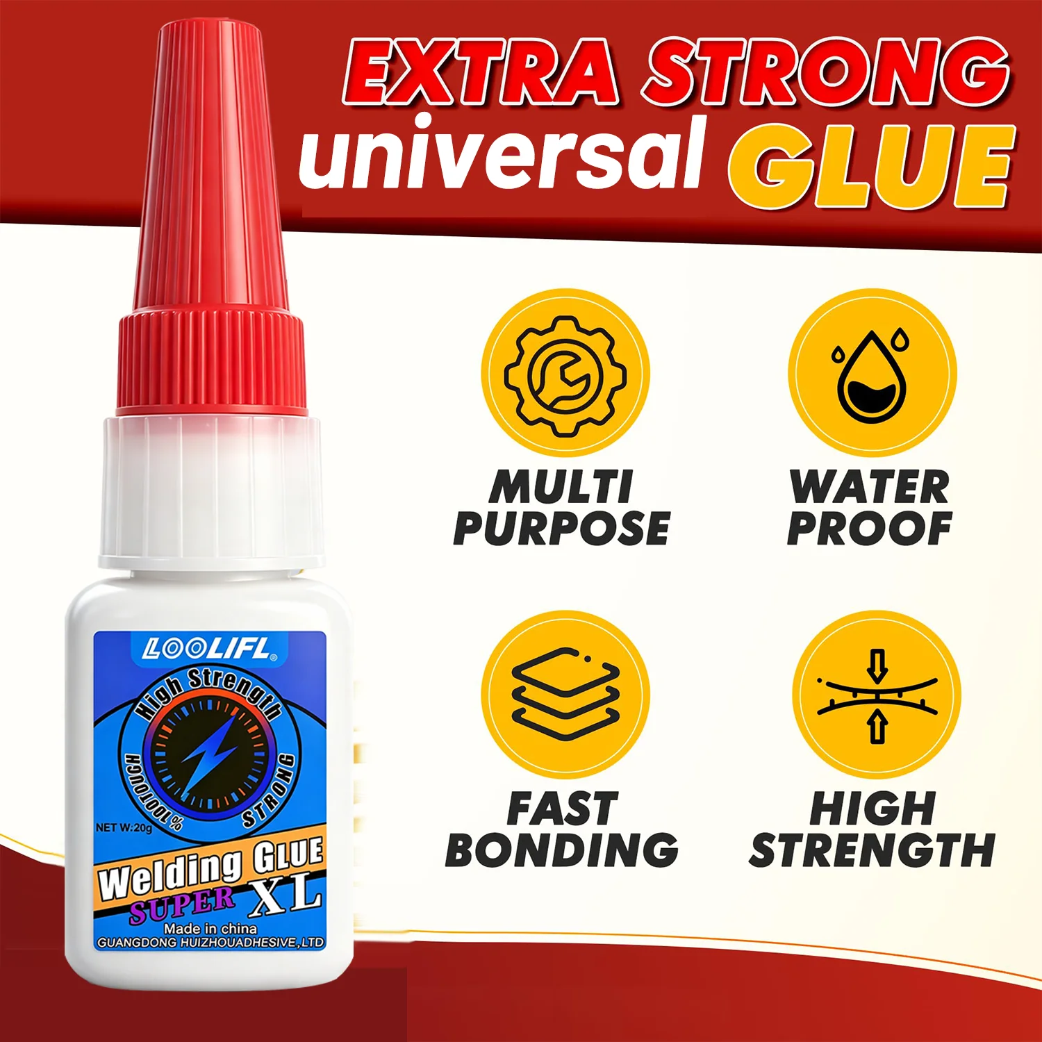 LOOLIFL High Strength Welding Oily Super Glue Universal Repair Adhesive Instant Strong Fast Drying For Plastic Metal Ceramic DIY view 6