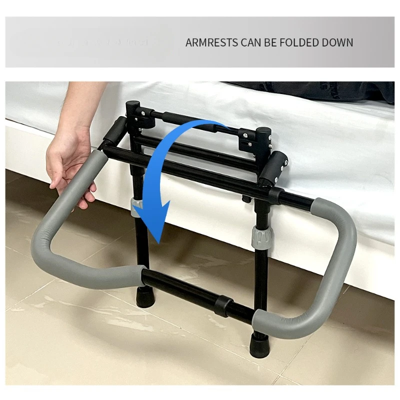 Floor Type Bed Railing for The Elderly Get Up Aids Supports 400 Lbs Elderly Bed Safety Handle Fall Prevention Bed Guardrail