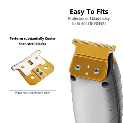 Replacement Blade Fot For Andis #04710 #04521 T outliners, Gtx, SL, SLS, Blackouts, out line Trimmer Cordless/corded,zero gapped