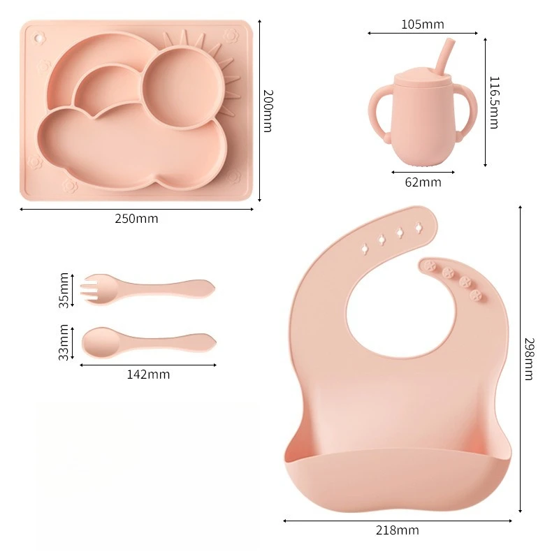 juego-de-vajilla-de-silicona-de-grado-alimenticio-libre-de-bpa-4-piezas-plato-taza-tenedor-y-cuchara-arcoiris-vajilla-infantil-irrompible-resistente-al-calor
