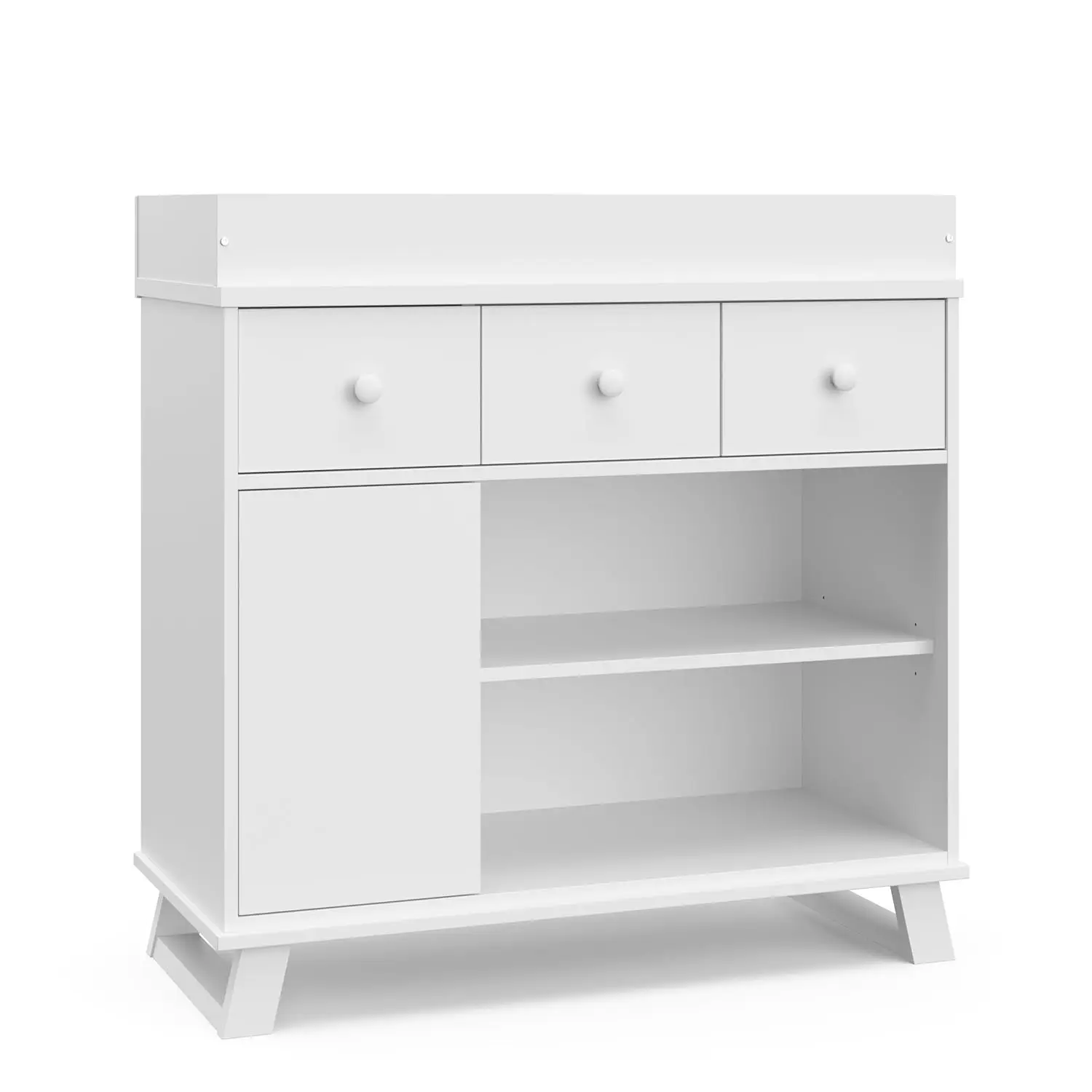 Modern Nursery Baby Dresser With Changing Table Top & Drawers,Fits Standard-Size Changing Pad, 2/6-Tone Nursery Storage