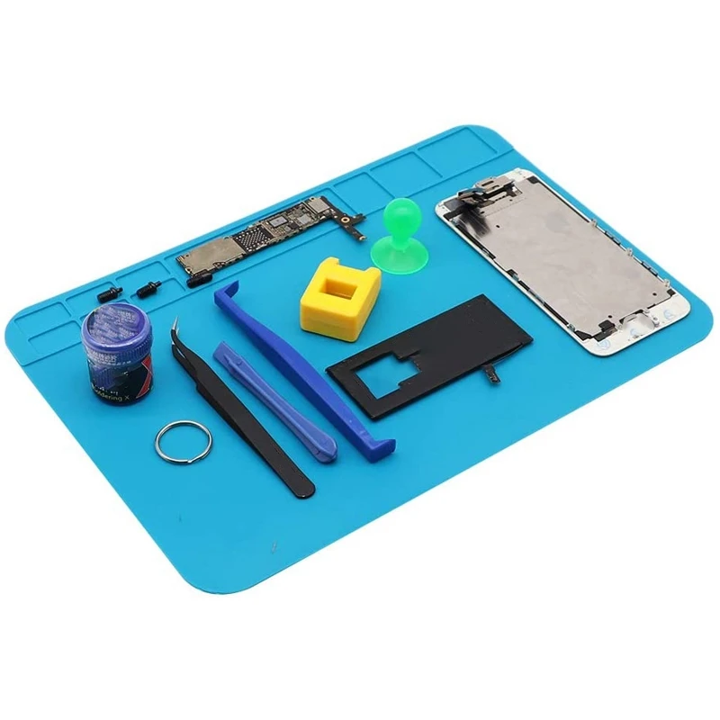 Insulation Silicone Soldering Repair Mat Heat Resistant Work Pad for Mobile Phone PCB BGA Soldering Iron Repair Pad