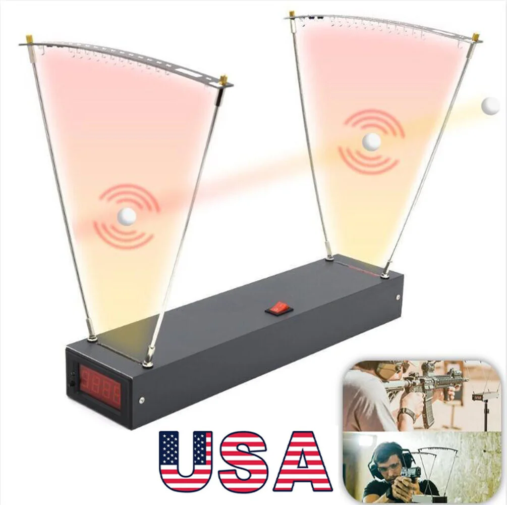 Shooting Speed Tester Chronograph Ballistic Precision 4-6500FPS Arrow Bow Slingshot Bullet Velocity Measure Tool for Outdoor Shooting Sports