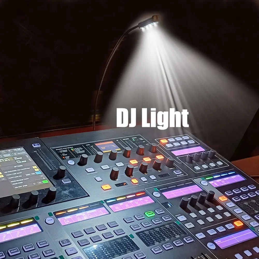 

12V 0.5W LED DJ Light, Flexible Gooseneck Console Lamp for Mixer, XLR/BNC Connector Stage Lighting