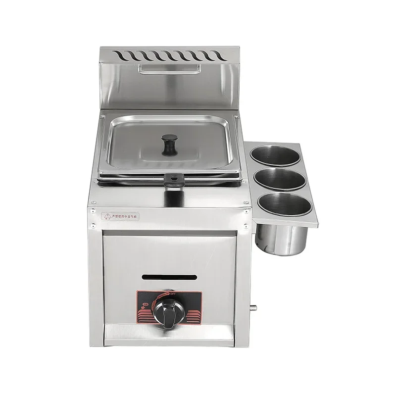 Commercial Restaurant Open Gas Deep Chicken Fryer Machine With Lid