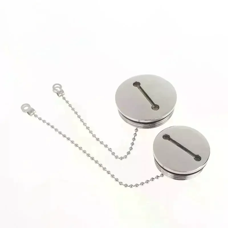 38/50MM Deck Fill Cap With Chain Spare Yacht Replacement Hardware 316 Stainless Steel Boat Hardware Accessories