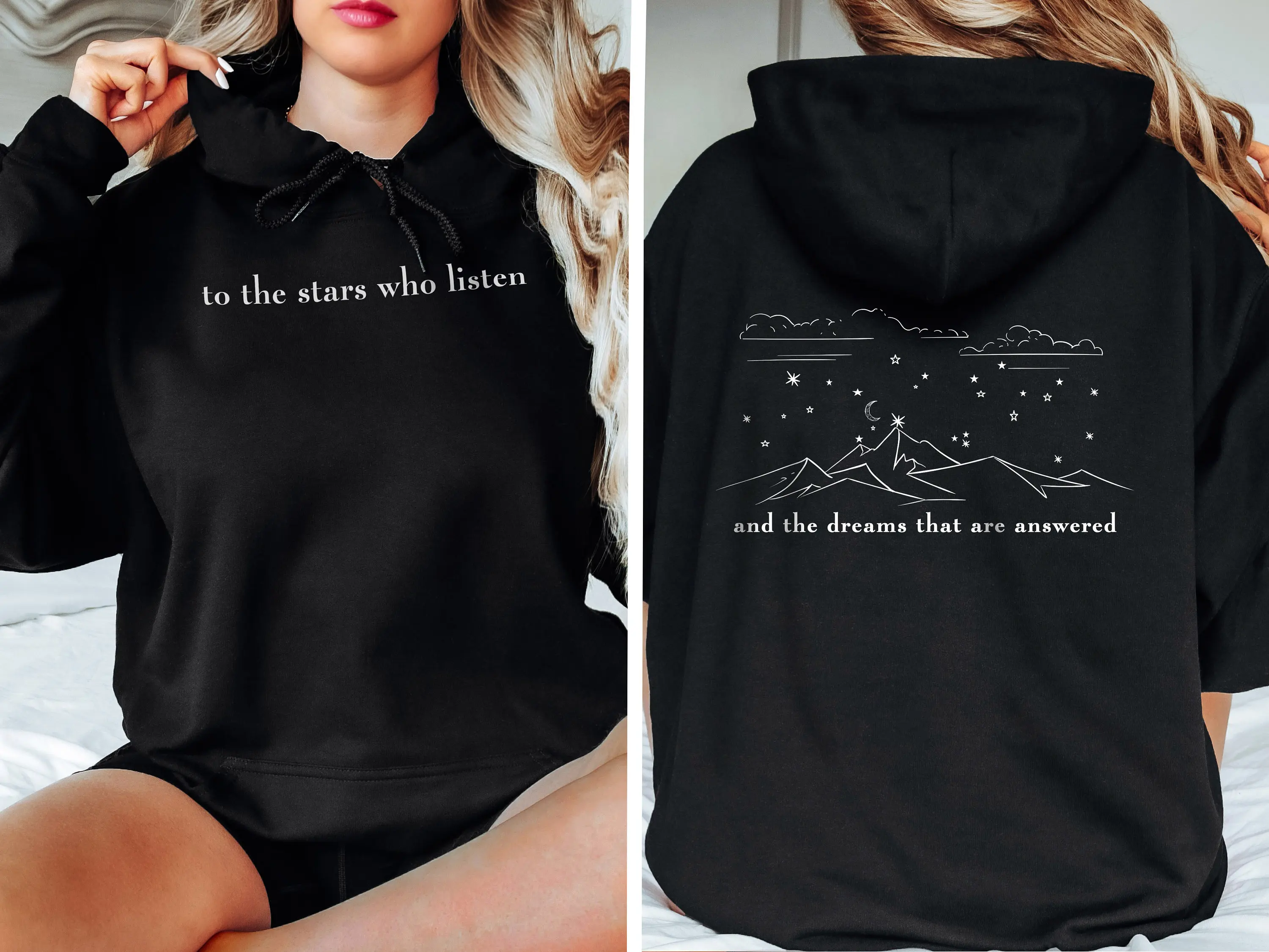 

Толстовка с капюшоном To The Stars Who Listen and The Dreams That Are Answered, женская толстовка с длинными рукавами, пуловер, топы, одежда