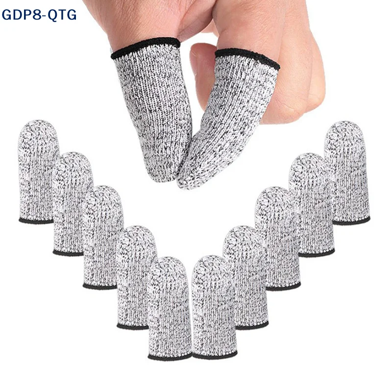 Hot！10pcs Cut Resistant Finger Cots Finger Sleeve Protectors Reusable Finger Covers Finger Protection Cots for Sewing Supplies