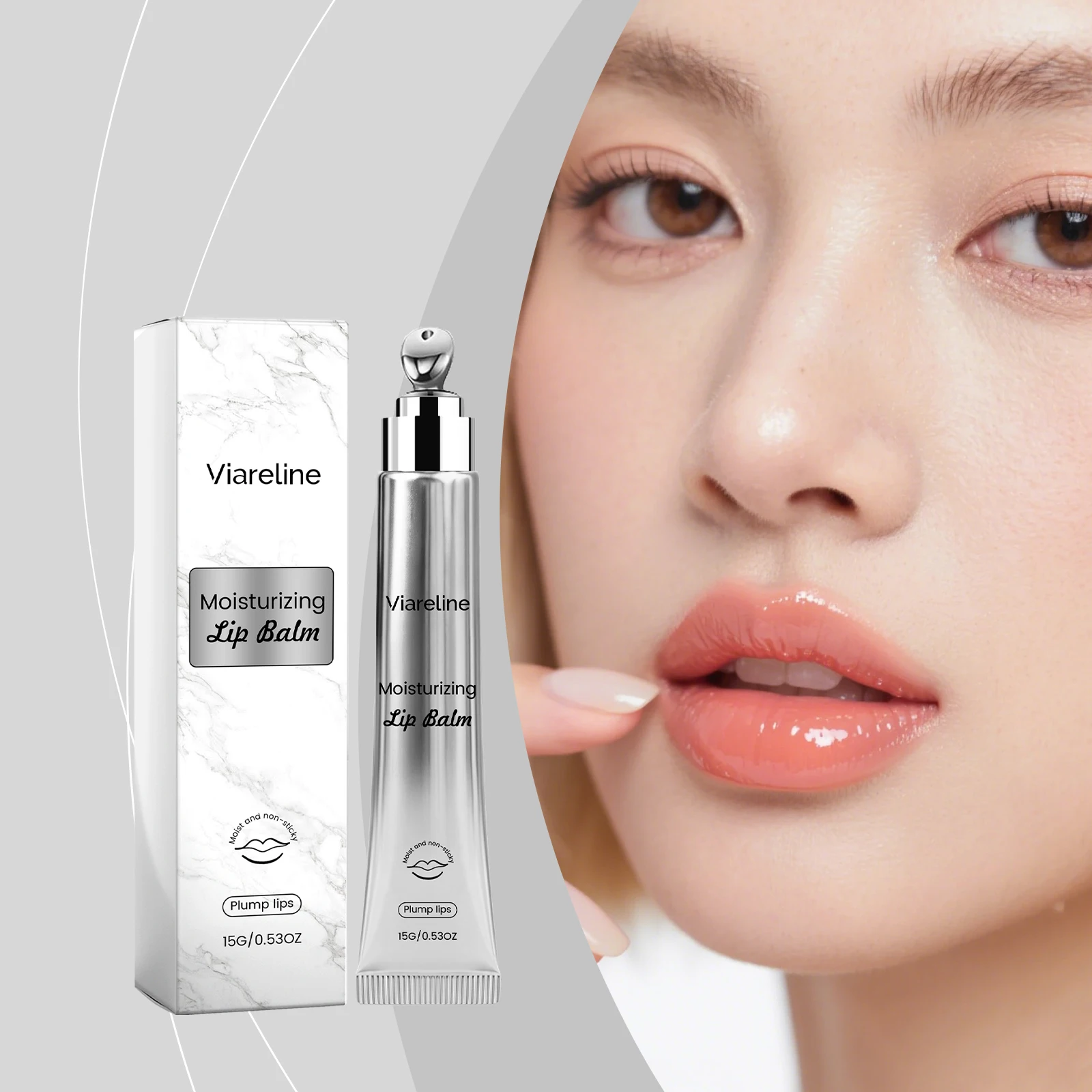 Viareline Moisturizing Lip Balm Lasting Nourish Anti Crack Dry Lighten Light Smooth Repair Refresh Lipstick Makeup Base Lip Care