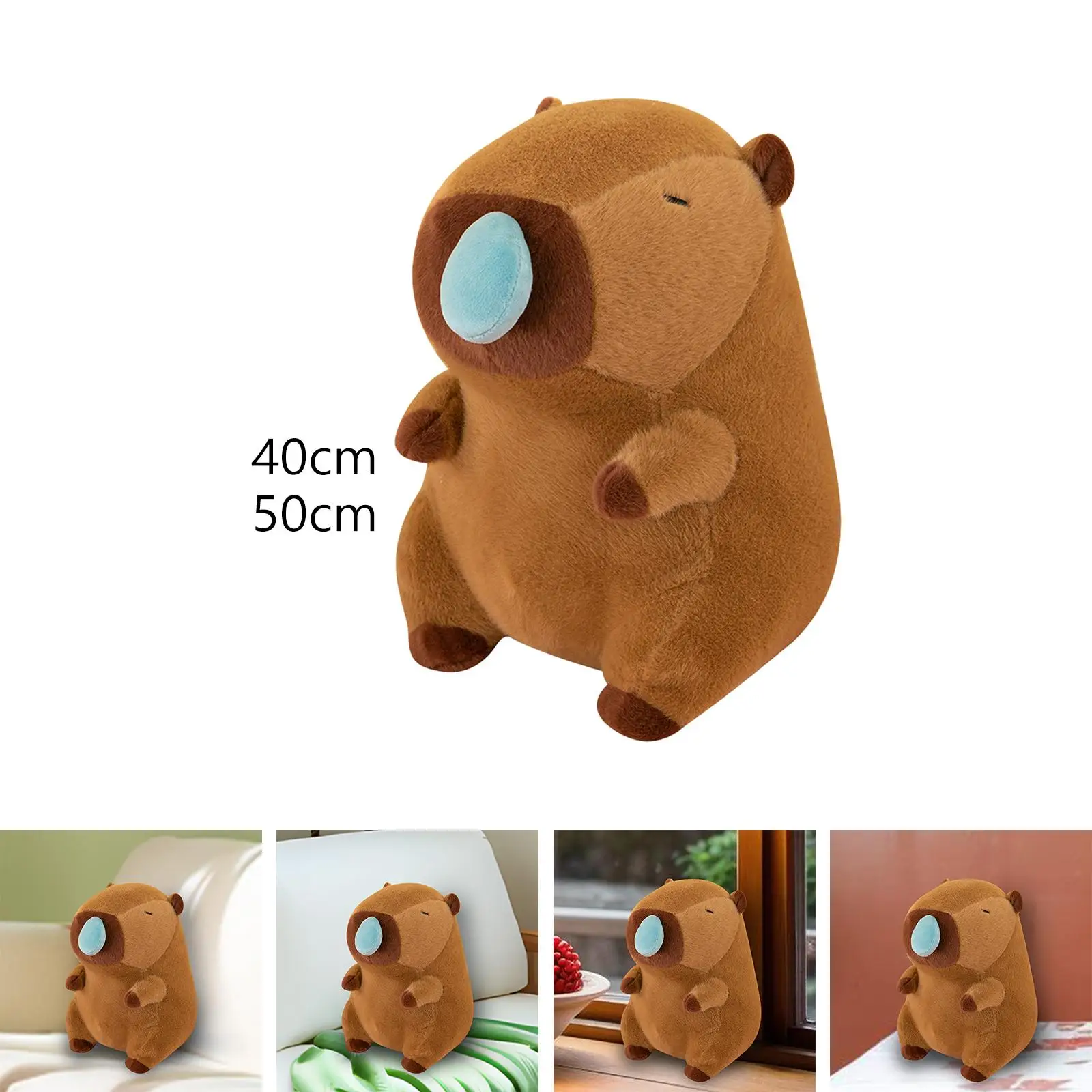 Capybaras Toy Animal Doll Soft Toy with Pullable Snot Bubble Home Decor Car Sofa Plush Figure Toy Capybaras for Kids Teens