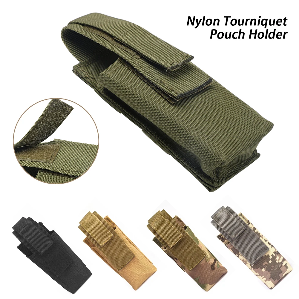 MOLLE Nylon Pouch Tourniquet Pouch Holder Trauma Shears EMT Storage Bag EDC Belt Pouch Flashlight Holster Medical Scissor