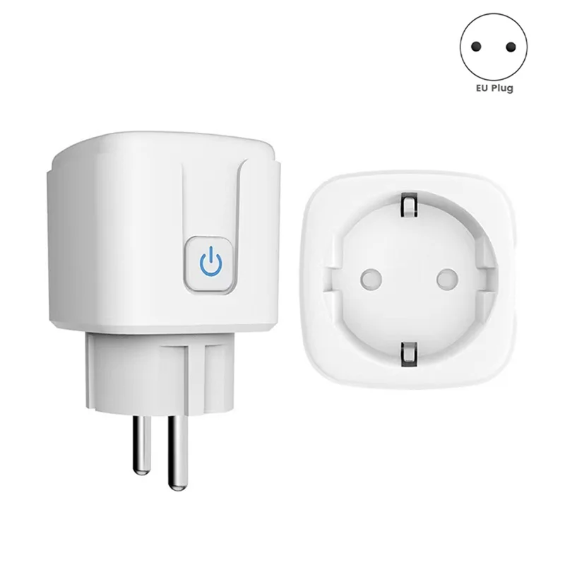 FULL-Ewelink Wifi Smart Socket With Power Monitoring Smart Plug Voice Control Work EU Plug
