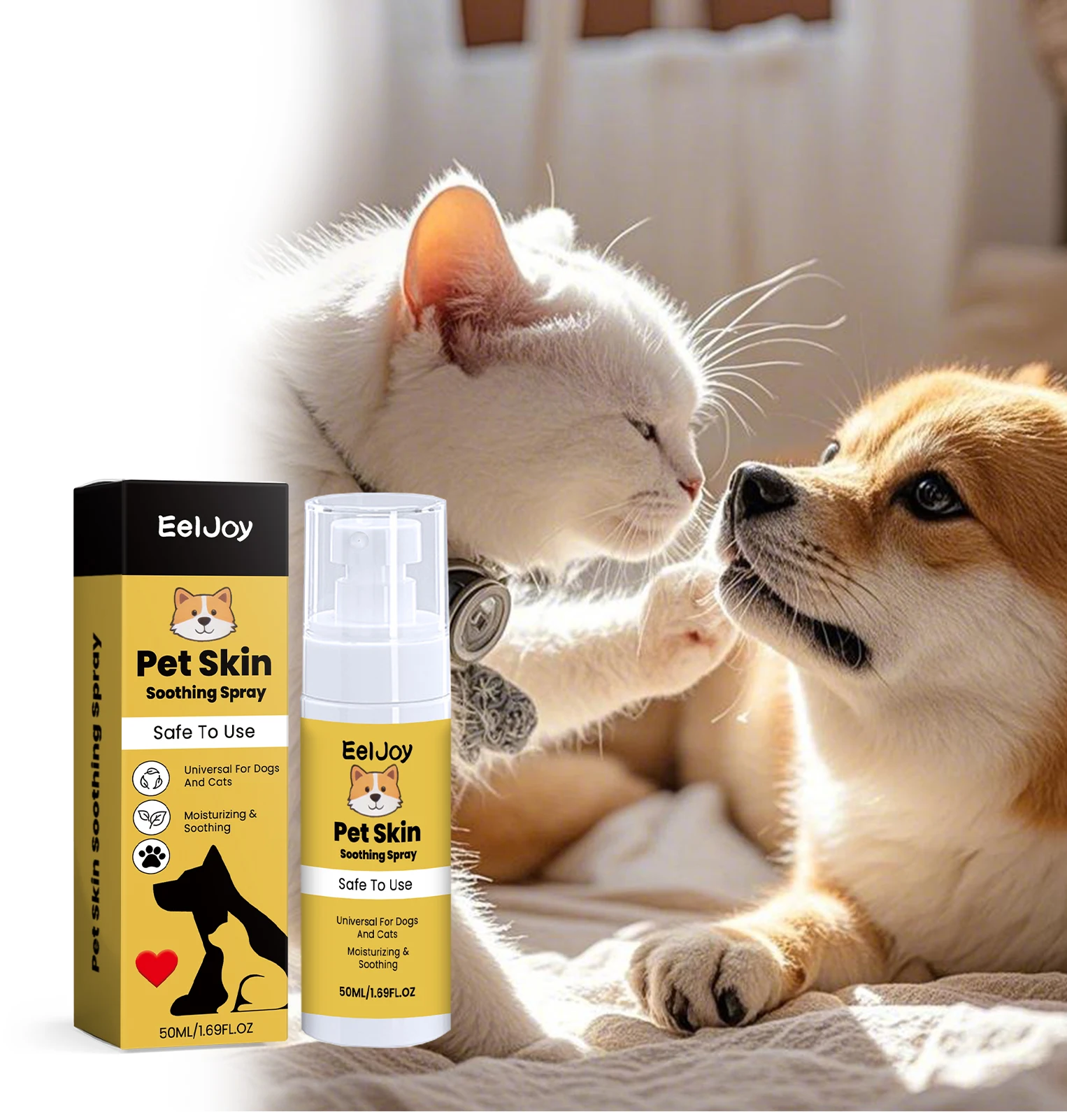 Pet Skin Care Spray - Gentle Cleaning and Care for Cat and Dog Skin, Specially Designed Pet Care Spray