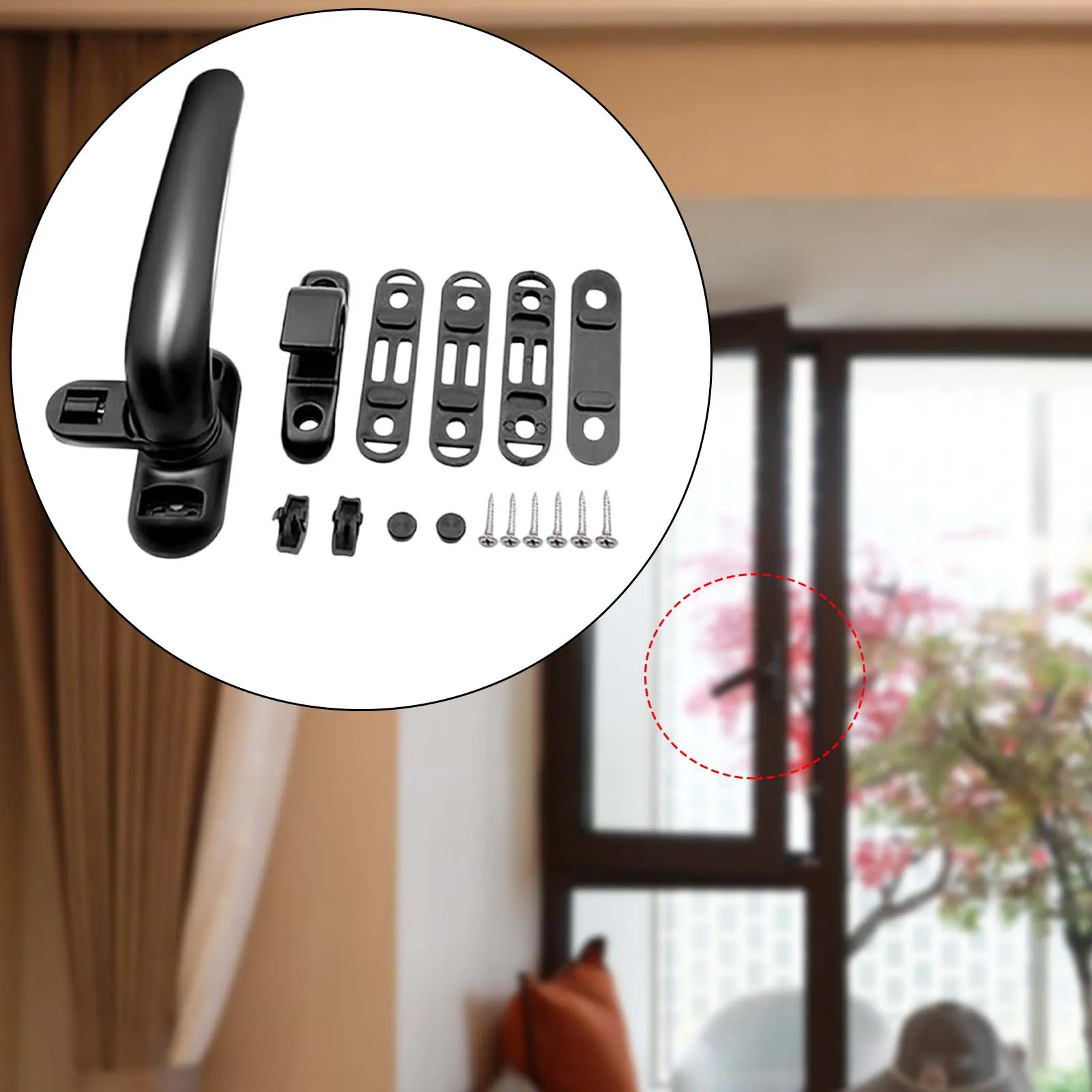 

Ручка поворотного замка, дверная ручка, универсальные алюминиевые оконные ручки, аксессуары для левой/правой двери для двери с двойным остеклением