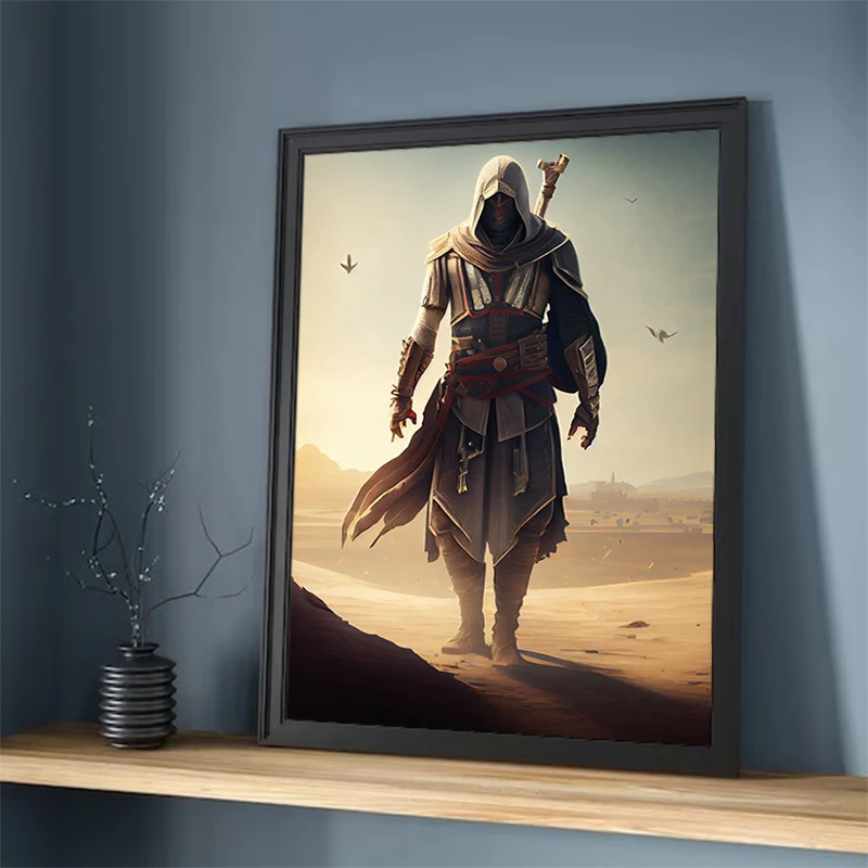 Wall Art Canvas Painting on Canvas Wall Art A-Assassins Creed Paintings for Bedroom Decoration Home Accessory Room Decor Poster