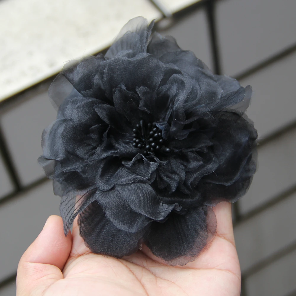 Chiffon Organza Flower Chiffon Sewing Accessory DIY Fabric Artificial Flowers For Wedding Dress Shoes Hats Hair Decoration view 4