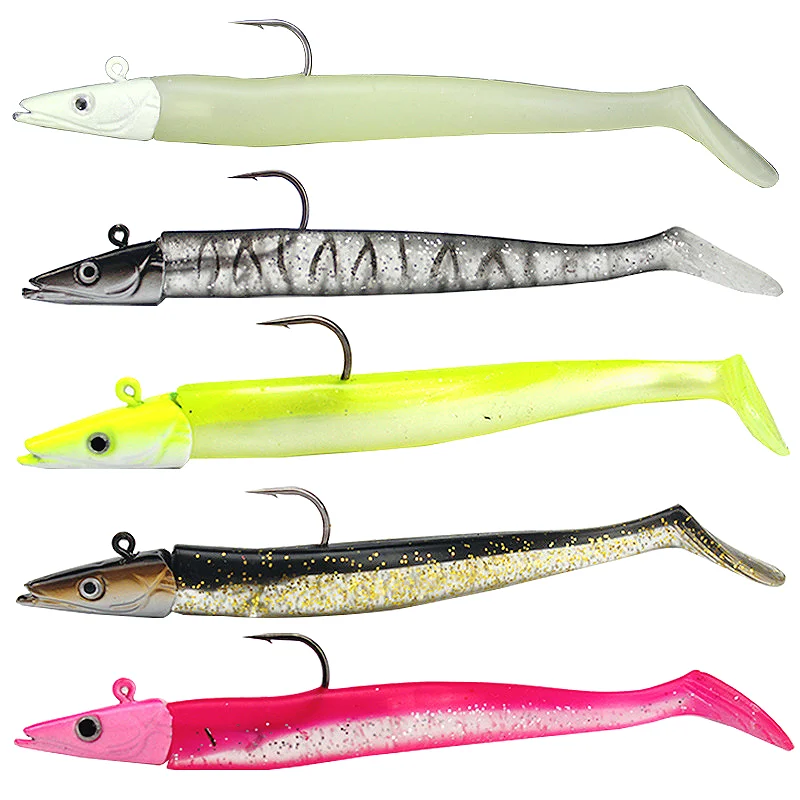 

Soft Fishing Lures Tail Jig Head Shad Silicone 12cm/16g Soft Lure Perch for Bass Sinking Wobbler Spinning Artificial Tackle