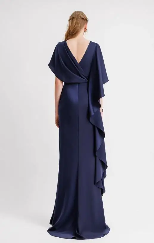 

Women's Fashion Dress 2025 Spring/summer New Latest Hot Selling Style Elegant Irregular Ruffle Solid Color Dress Women's Wear