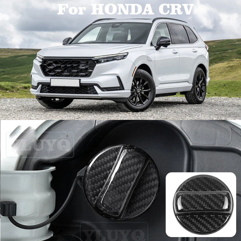 

For HONDA CRV Real Hard Carbon Fiber Accord Civic Car inner Fuel Tank Cover Accessories Stickers tank cap true carbon fiber