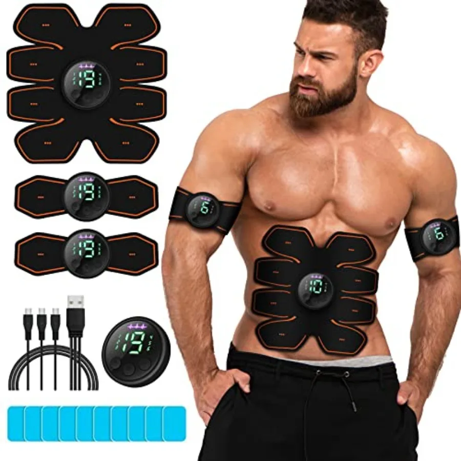 

Тренажер для пресса ABS Stimulator, USB-заряжаемый, для тренировки мышц живота, рук и ног, черный, для мужчин и женщин