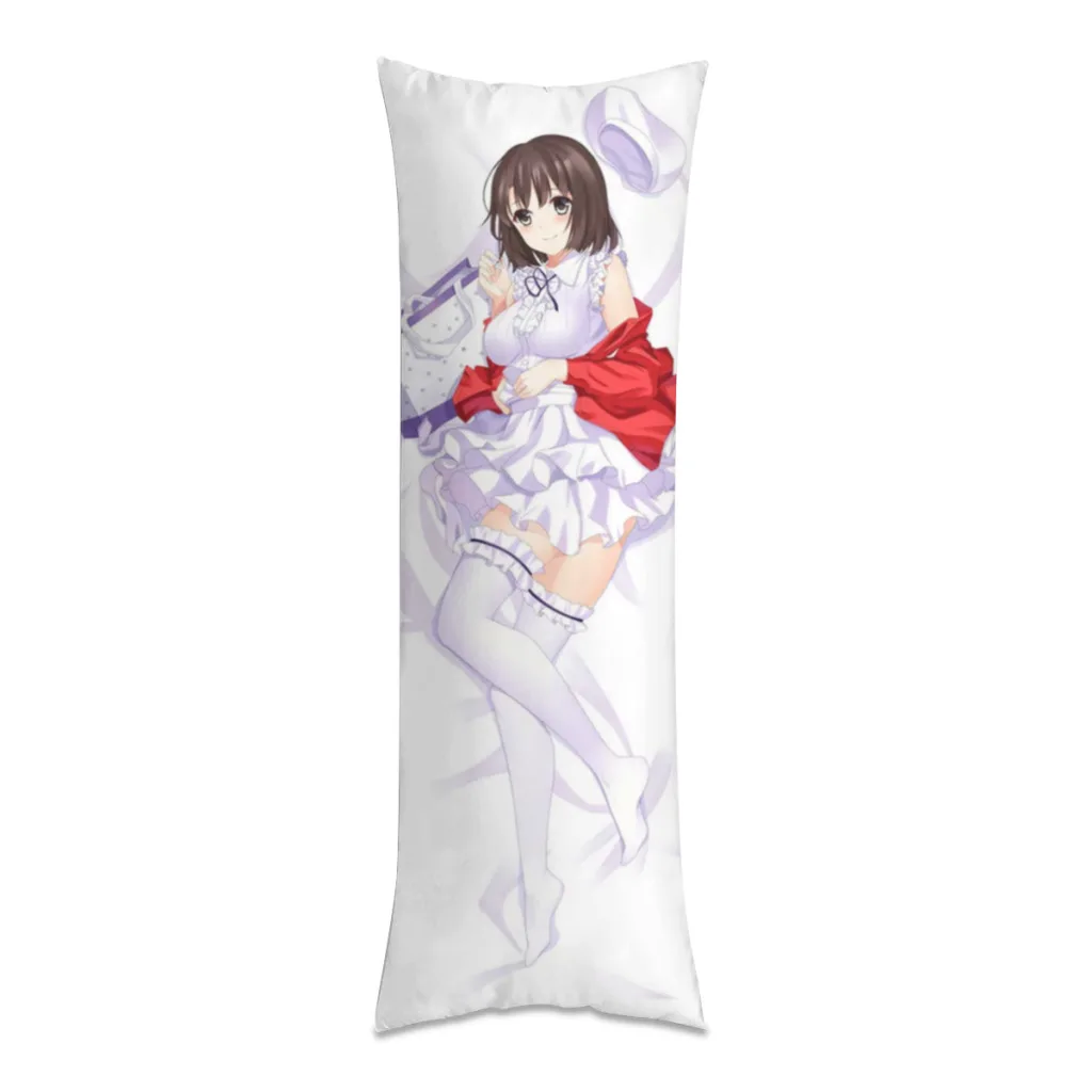 

Dakimakura Saekano Long Pillow Case Home Bedroom Living Room Sofa Cushion Cover Peach Skin Pillowcase