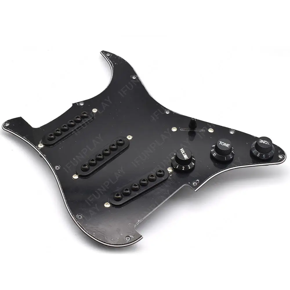 لفائف واحدة SSS التقاطات الغيتار الكهربائي بيكجوارد محملة مسبقا 11 حفرة الأحمر/الأبيض اللؤلؤ الأبيض لاقط الغيتار للاختيار #6